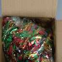 50 Ft Green Red Gold Christmas Tinsel Garland Metallic Twist Shiny Hanging Garland for Christmas Tree Decorations Xmas Holiday Indoor Outdoor Party Supplies Decor