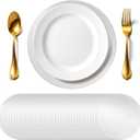 Mototo 120PCS Disposable Silver Charger Plates 11.5" Paper Placemats Doilies Round Paper Placemats Dinner Charger Plates Bulk Table Mats Guest Dinnerware Set for Christmas Wedding Restaurants Party