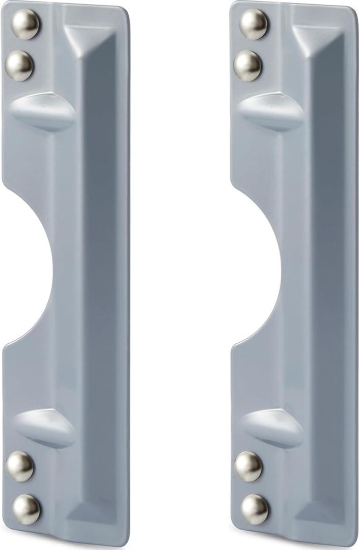 Landhoow 3 x 11" Latch Guard Plate Cover Iron Latch Guard Security Plate Door Security Strike Plate Latch Protector, Against Forced Entry Easy to Install(2 Pcs)