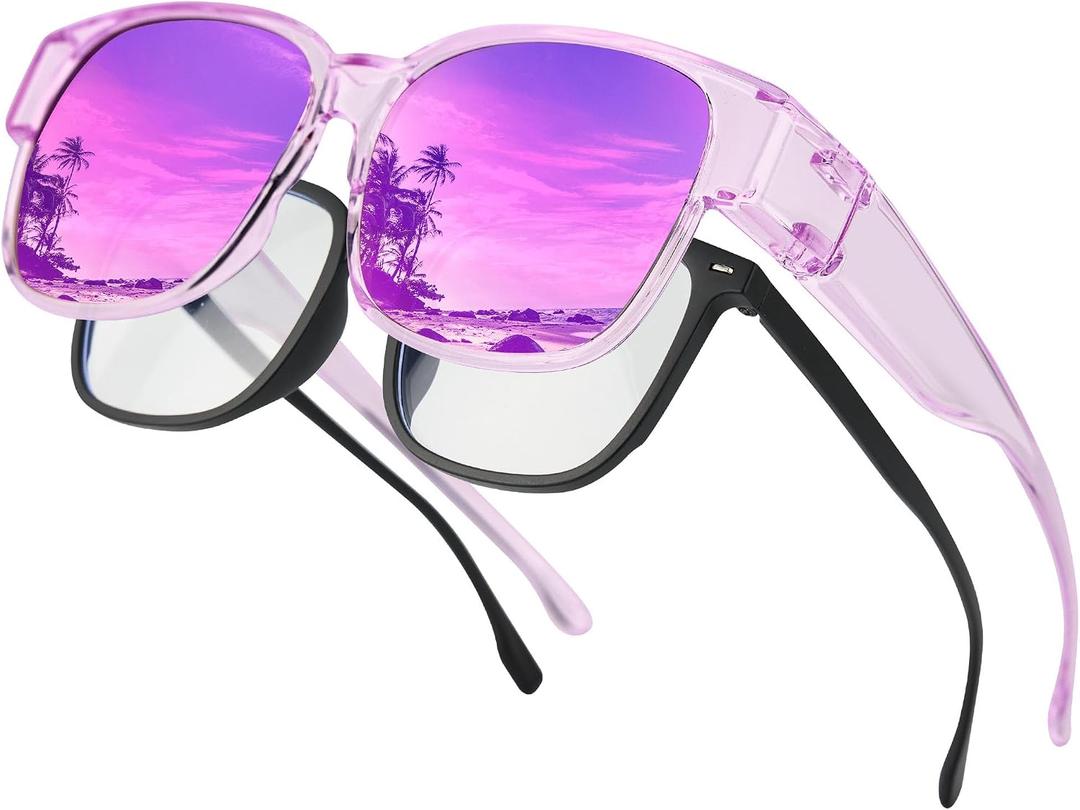 BIRCEN Polarized Fit Over Sunglasses: 0.75 oz TR90 Over-Glasses Sunglasses