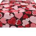 Valentines Day Tablecloth Square 5454 Inch Pink Red Hearts Table Cloth Water Resistant Fabric Table Covers for Kitchen Dining Small Tablecloth for Party Home Decor