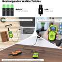 Walkie Talkies for Adults- WokTok Long Range 2 Way Radio for Camping Hiking Hand Held Hiking Accessories Camping Gear Xmas Birthday Gift for Kids,SOS Siren,NOAA Weather Alert,4 Radios