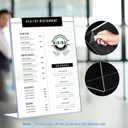 DECOHOBO 12 Pack Acrylic Sign Holder 8.5 x 11, Clear Plastic Display Stands for Tabletop, L-Shape Acrylic Stands for Flyers, Documents, Office, Restaurants, Vertical Sign Holder 8.5x11 for Desktop