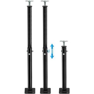 2 Pack Adjustable Jack Post Steel Floor Jack Floor Support Jack Pole Jack for Porch Roof Deck Heavy Load Areas, 23.23"-43.31" Adjustable Height, Black