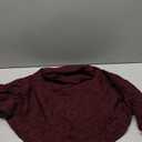 Verdusa Women's Cable Knit Sweaters Cinched Waist Tops Pullover Sweater Elegant Spring Fall Clothes (Wine), Smal