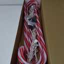 Joiedomi 28" Christmas Candy Cane Pathway Markers, 12 Packs Pinstripe Yard Decor with 108 Warm White Lights for Indoor and Walkway Outdoor Decorations