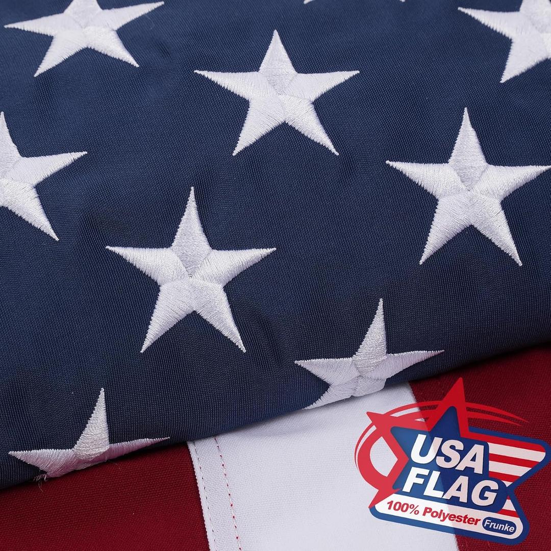 4x6 American Flag for Outside, Embroidered Super Heavy Duty USA Flags for 250th Anniversary Outdoor, the United US Flag with 2 Brass Grommets 4th of July Memorial Day