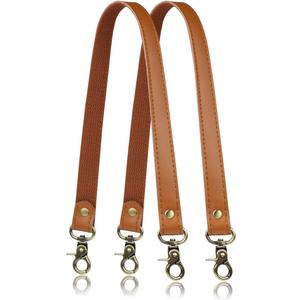 Allzedream Genuine Leather Purse Strap Sewing Canvas Replacement Handbag Shoulder Bag 2 Pcs (Camel)