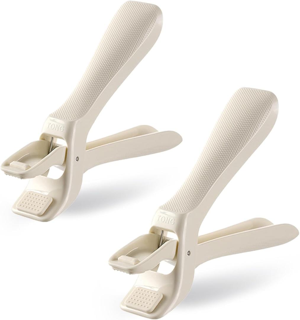 2 x 2-Pack Hot Plate Gripper Tongs for Safely Handling Hot Plates, Bowls, Pizza Pans, Air Fryers, and Microwave Oven Dishes
