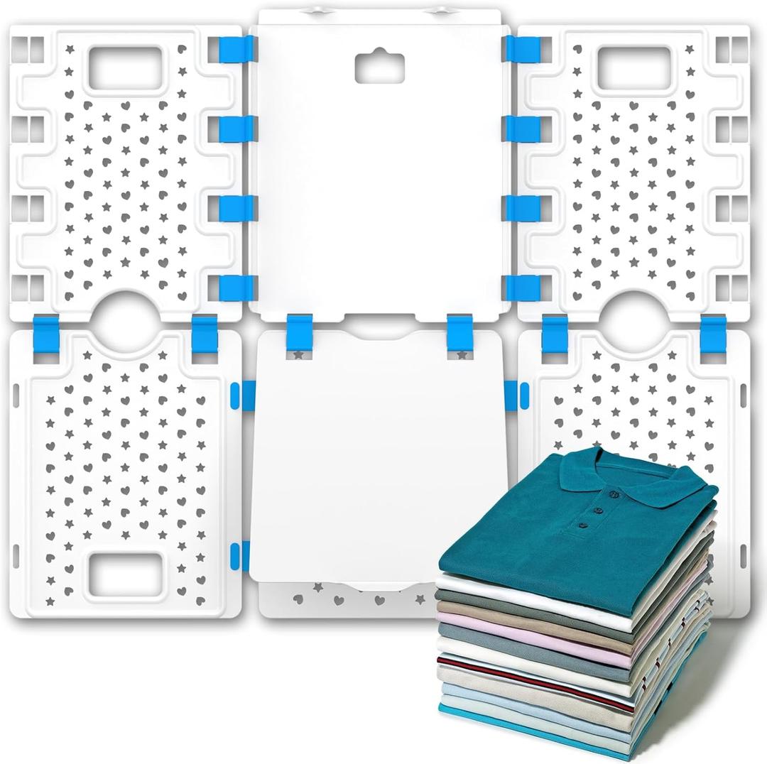 BoxLegend Version 4 Shirt Folding Board t Shirts Clothes Folder Durable Plastic Laundry folders Folding Boards Helper Tool for Adults and Children, White