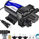 Water Pressure Booster Pump for House110V RV Water Transfer 5.5GPM 30PSI-75PSI Self-priming Pump,Diaphragm Power Water Pumps for Boats Inline Garden Hose Lawn Camper Sprinkler Irrigation