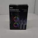 Karaoke Machine, Portable Bluetooth Speaker with 2 Wireless Karaoke Microphones, Karaoke Machine for Adults Kids with PA System, Support TWS/TF/USB/AUX for Home Party Stage Monitors,Xmas Gifts (Black)