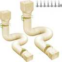 2 pack Flexible Rain Gutter Downspout Extensions,Drain Downspout Extender,Gutter Extension Flexible,Down Spout Drain Extension Pipes,Extendable from 21 to 60 Inches (stone-grey)