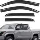 Rain Guards Window Deflector Fit for Toyota Tacoma 2024 2025 2026 SR SR5 TRD Sport Off-Road Limited Trailhunter Double Cab Side Window Wind Deflectors Vent Visors Tape-On Rain Guards