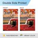 DLZDN Hello Fall Black Cat Garden Flag 1218 Inch Double Side Vertical Burlap Farmhouse Yard Sign Autumn Seasonal Outdoor House Decoration