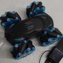 RC Stunt Car, 2.4GHz 4WD Gesture Sensing Remote Control Car with Cool Light and Music, Double-Sided 360 Flips RC Cars for Boys Age 6-12 8-12 Birthday Christmas Toy Cars(Blue)