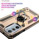 Case for Motorola Edge 30 Pro Case Cover,Magnetic Car Mount Bracket Shell Case for Motorola Moto Edge+ 2022 5G 2nd gen XT2201DL XT2201-3 XT2201-4 / Moto Edge 30 Pro XT2201-1 Case Gold