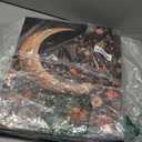 3Pcs Sun and Moon Celestial Canvas Wall Art Vintage Gothic Mystical Crescent Floral Plant Dark Academia Painting Picture Wall Decor Posters Print Artwork for Living Room Bedroom Decoration (16L" x 12W"-Canvas)