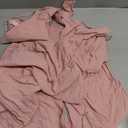 OYOANGLE Women's Maternity Tie Front Jumpsuit Spaghetti Strap Wide Leg Pregnancy Long Pants Romper, Size Medium