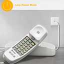 AT&T 210 Basic Trimline Corded Phone, No AC Power Required, Wall-Mountable, White