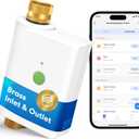 meross WiFi Water Hose Timer, Smart Sprinkler Timer with Brass Inlet & Outet, Work with Apple Homekit, Alexa & Google Assistant, Water Valve for Lawn, Garden, Yard and Pool, WiFi Hub Required