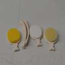 LFJ 19" Long Handle Shower Sponge Brush Set, 3 in 1 Body Brush, Bath Sponge and Lotion Applicator Improved Skin Health, Suitable for Men and Women (White Brush-1P)