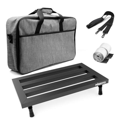 19.9”x12”Aluminum Alloy Guitar Pedal Board 1.7lb Super Light Large Effect Pedalboard with Carry Bag Gray