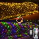 ZAIYW Dual Color Changing Net Lights 20Ft x13Ft 660 LED Christmas Net Light Outdoor Mesh Lights Green Wire Plug in with Timer Remote for Bushes Garden Wedding Xmas Decor (Warm White & Multicolor)
