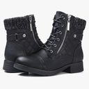 STQ Women's Combat Boots Lace up Ankle Booties Black 7.5