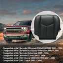 Driver & Passenger Side Bottom and Top Lean Back Leather Seat Covers Dark Gray #692 or 69i Compatible with Chevy GMC Silverado Avalanche Sierra Tahoe Suburban Yukon 2003 2004 2005 2006