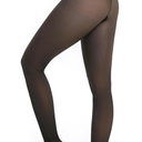 One-Seam Warm Fleece Lined Tights Women Fake Translucent Pantyhose High Waist Thermal Leggings Sheer Winter Tights