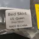 Bed Skirt Queen Size 16 Inch Drop, Cream Wrap Around Dust Ruffle Bedskirts, Solid Color Wrinkle & Fade Resistant Easy Fit Bedskirt with Adjustable Elastic