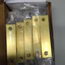 Satanga Edge Finger Tab Pull for cabinets Kitchen Concealed Drawer pulls Aluminum Flat Hidden Back Mount Door Handle for Home 10Pack Modern Brushed Brass 2-1/2" Hole Center Easy Installation