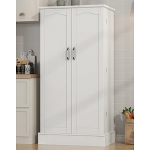 47” Pantry Storage Cabinet, Freestanding Kitchen Pantry Cabinet with Drawer and Adjustable Shelves, White Kitchen Pantry Storage Cabinet, Buffet Cupbo
Closet