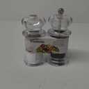 Trudeau 5.5" TRADITION SHAKER 2 in 1 Salt and Pepper Mill, Clear