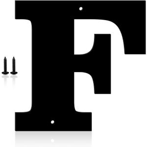 10 Inch Metal House Numbers, House Address Letters and Numbers for Outside Signs, Metal Letters Door Numbers Signage Street Address Plaque for Garden Door Mailbox Decor (Letter F)