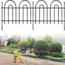 45ft X 13in Animal Barrier Fence, 32 Panels No Dig Fence for Dogs Rabbit, Anti Digging Defense Barrier Garden Edging Border, Rustproof Metal Arched Decorative Garden Fencing for Outdoor, Yard, Lawn