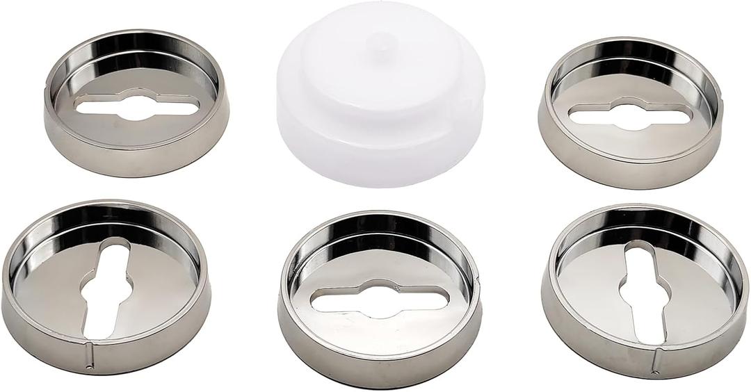 W10814133 Stove Surface Burner Knob Bezel Set for Whirlpool KitchenAid Replace W10796642 W10437082 W10785119 W10797429