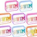 Kacctyen 8 Pcs Clear Swim Makeup Bag Bulk, Sunscreen Pouch, Multicolor