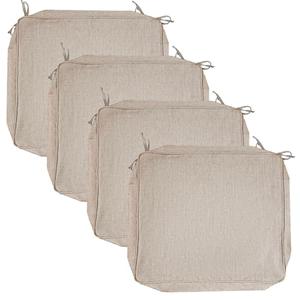 JMGBird Outdoor Patio Cushion Covers Set of 4 Chair Seat Washable Covers Water Resistant Slip Replacement Furniture Cushion Pillow Seat Cover for Couch Garden Sofa Indoor with Zipper 24x22x4