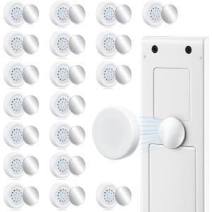 Tallew 24 Pcs Magnetic Remote Control Holder Wall Mount No Drill Self-adhesive Storage Organizer Wall Holder TV Remote Control Stand for Bed, Fan, Home Office TV and Air Conditioner Rv Accessories