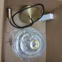 Crystal Pendant Light Kitchen Island,Brass Hanging Light above Dining Table, 7''Single