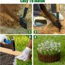 SnugNiture Corrugated Metal Garden Edging 4" x 60', Sturdy Lawn Landscape Edging Border, Fence for Garden, Flower Bed and Yard (Brown)