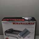 KitchenAid Large Capacity Full Size Rust Resistant Dish Rack with Angled Drain Board and Removable Flatware Caddy, Light Grey (Gray)