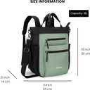 Sherpani Soleil, Anti Theft Convertible Backpack, 3 in 1 Tote, Crossbody Purse, 18L Travel Bag, RFID Protection, Fits 13 Laptop (Aloe Mist), One Size