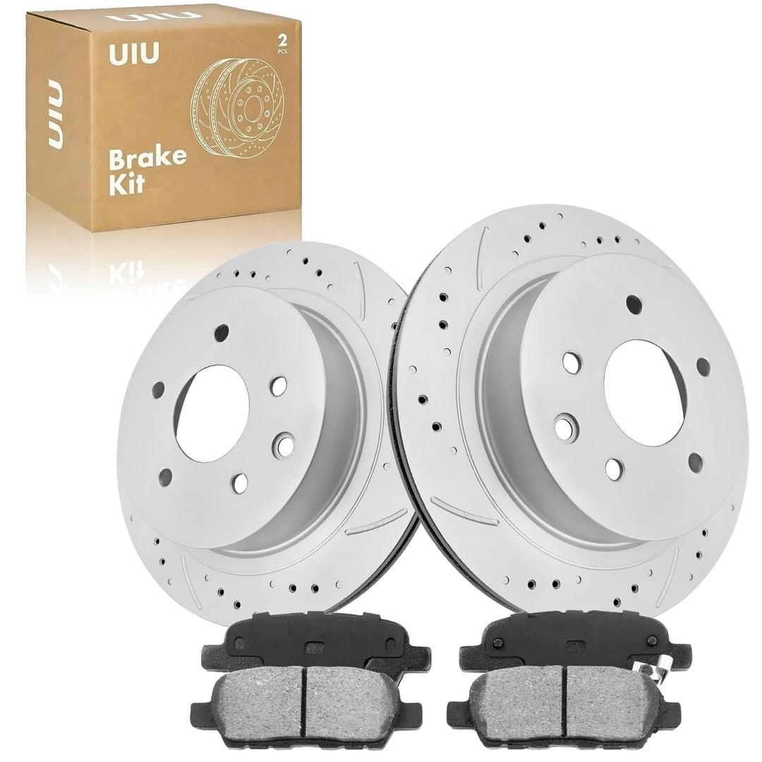 UIU Front Brake Rotor and Ceramic Pad Kit Fit 08-2019 Nissan Rogue, 11.49in