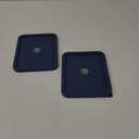 Replacement Lids for Pyrex 7211-PC 6 Cup Rectangle, Silicone Storage Cover Lid for Glass Bowl 2 Pack with Date Mark Dark blue