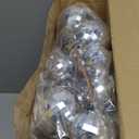 Dingion Christmas Ball Garland 6 ft Black Christmas Tree Garland Halloween Ornament Hanging Ball Decorations Shatterproof Ornament for Xmas Tree Party Decor Mantel Fireplace Stair Indoor Outdoor 