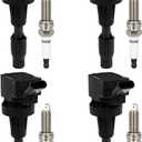 ECCPP 4 ignition coils with 4 iridium Spark Plugs,UF817,for Hyundai Elantra 2017-2020,Sonata 2015-2019,Tucson 2016-2018,Kona &,for kia Soul 2017-2019,Optima 2016-2020,Forte,Forte5 C938,UF817