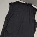 BTFBM Women's Ruched Bodycon Dress Summer Casual Sleeveless Lightweight Back Slit Elegant Club Party Cocktail Maxi Dresses (Large, Black)